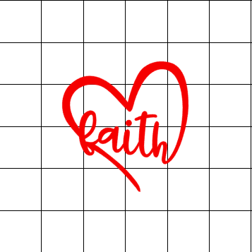 Fast Lane Graphix: Faith Heart Sticker,White, stickers, decals, vinyl, custom, car, love, automotive, cheap, cool, Graphics, decal, nice