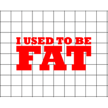 Fast Lane Graphix: I Used To Be Fat Sticker,White, stickers, decals, vinyl, custom, car, love, automotive, cheap, cool, Graphics, decal, nice