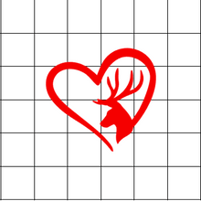Fast Lane Graphix: Deer Heart Sticker,Matte White, stickers, decals, vinyl, custom, car, love, automotive, cheap, cool, Graphics, decal, nice
