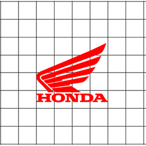 HONDA Logo Aufkleber Wing rot auf Trägerfolie 1 Stück 910x140mm