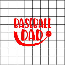 Fast Lane Graphix: Baseball Dad Sticker,Matte White, stickers, decals, vinyl, custom, car, love, automotive, cheap, cool, Graphics, decal, nice