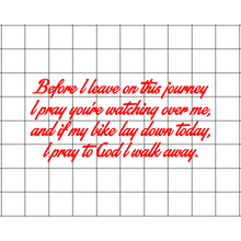 Fast Lane Graphix: Before I Leave On This Journey... Quote Sticker,Light Red, stickers, decals, vinyl, custom, car, love, automotive, cheap, cool, Graphics, decal, nice