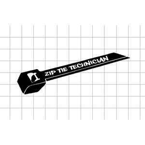 Fast Lane Graphix: Zip Tie Technician Sticker,Matte White, stickers, decals, vinyl, custom, car, love, automotive, cheap, cool, Graphics, decal, nice