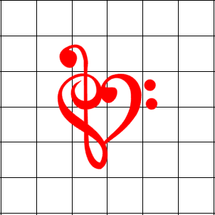 Fast Lane Graphix: Music Note Heart V2 Sticker,White, stickers, decals, vinyl, custom, car, love, automotive, cheap, cool, Graphics, decal, nice