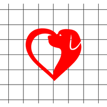 Fast Lane Graphix: Dog Heart V2 Sticker,Matte White, stickers, decals, vinyl, custom, car, love, automotive, cheap, cool, Graphics, decal, nice