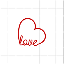 Fast Lane Graphix: Love Heart V4 Sticker,Matte White, stickers, decals, vinyl, custom, car, love, automotive, cheap, cool, Graphics, decal, nice