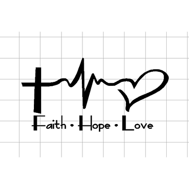 Fast Lane Graphix: Faith Love Hope Sticker,White, stickers, decals, vinyl, custom, car, love, automotive, cheap, cool, Graphics, decal, nice
