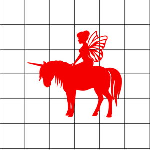 Fast Lane Graphix: Fairy On Her Unicorn Sticker,Matte White, stickers, decals, vinyl, custom, car, love, automotive, cheap, cool, Graphics, decal, nice