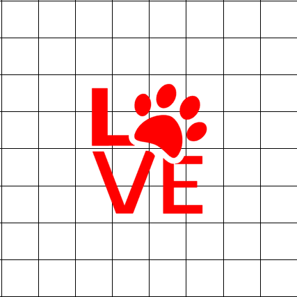 Fast Lane Graphix: Love Sign With Paw Print V3 Sticker,White, stickers, decals, vinyl, custom, car, love, automotive, cheap, cool, Graphics, decal, nice