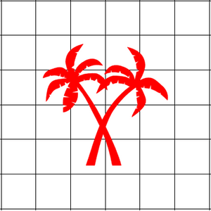 Fast Lane Graphix: Crossed Palm Trees Sticker,White, stickers, decals, vinyl, custom, car, love, automotive, cheap, cool, Graphics, decal, nice
