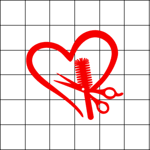 Fast Lane Graphix: Hairdresser Heart Sticker,White, stickers, decals, vinyl, custom, car, love, automotive, cheap, cool, Graphics, decal, nice