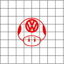 Fast Lane Graphix: VW Mushroom Sticker,White, stickers, decals, vinyl, custom, car, love, automotive, cheap, cool, Graphics, decal, nice