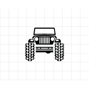 Fast Lane Graphix: Lifted Jeep Sticker,White, stickers, decals, vinyl, custom, car, love, automotive, cheap, cool, Graphics, decal, nice