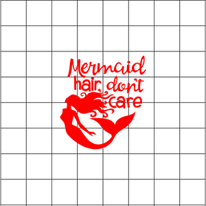 Fast Lane Graphix: Mermaid Hair Don't Care Sticker,Matte White, stickers, decals, vinyl, custom, car, love, automotive, cheap, cool, Graphics, decal, nice