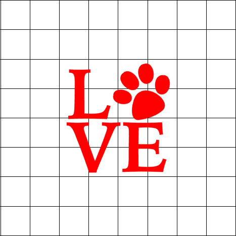 Fast Lane Graphix: Love Sign With Paw Print V1 Sticker,White, stickers, decals, vinyl, custom, car, love, automotive, cheap, cool, Graphics, decal, nice