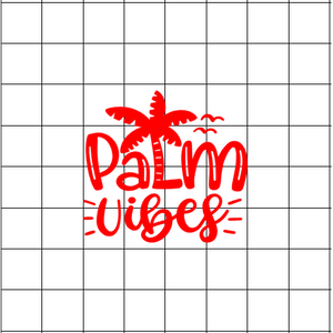 Fast Lane Graphix: Palm Vibes Sticker,White, stickers, decals, vinyl, custom, car, love, automotive, cheap, cool, Graphics, decal, nice