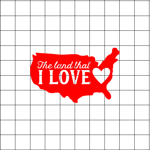 Fast Lane Graphix: The Land That I Love USA Sticker,White, stickers, decals, vinyl, custom, car, love, automotive, cheap, cool, Graphics, decal, nice
