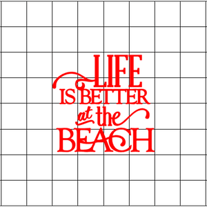 Fast Lane Graphix: Life Is Better At The Beach Sticker,White, stickers, decals, vinyl, custom, car, love, automotive, cheap, cool, Graphics, decal, nice