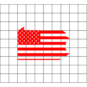 Fast Lane Graphix: Pennsylvania American Flag Sticker,Matte White, stickers, decals, vinyl, custom, car, love, automotive, cheap, cool, Graphics, decal, nice
