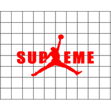 Fast Lane Graphix: Supreme Air Jordan Sticker,Matte White, stickers, decals, vinyl, custom, car, love, automotive, cheap, cool, Graphics, decal, nice