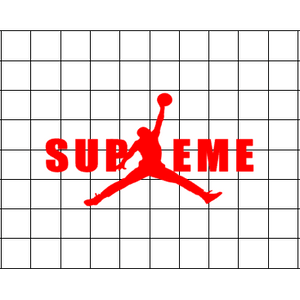 Fast Lane Graphix: Supreme Air Jordan Sticker,Matte White, stickers, decals, vinyl, custom, car, love, automotive, cheap, cool, Graphics, decal, nice
