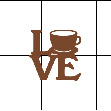Fast Lane Graphix: Love Sign With Coffee Cup Sticker,White, stickers, decals, vinyl, custom, car, love, automotive, cheap, cool, Graphics, decal, nice