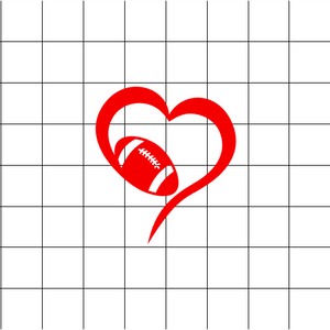 Fast Lane Graphix: Football Heart Sticker,Matte White, stickers, decals, vinyl, custom, car, love, automotive, cheap, cool, Graphics, decal, nice