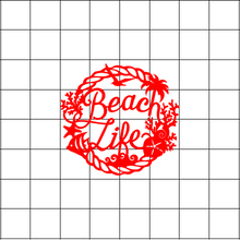 Fast Lane Graphix: Beach Life Sticker,Matte White, stickers, decals, vinyl, custom, car, love, automotive, cheap, cool, Graphics, decal, nice