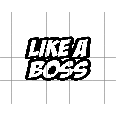 Fast Lane Graphix: Like A Boss Sticker,White, stickers, decals, vinyl, custom, car, love, automotive, cheap, cool, Graphics, decal, nice