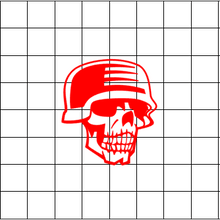 Fast Lane Graphix: Skull With Helmet Sticker,White, stickers, decals, vinyl, custom, car, love, automotive, cheap, cool, Graphics, decal, nice