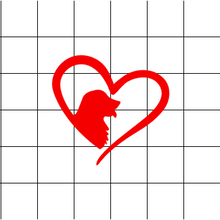 Fast Lane Graphix: Dog Heart Sticker,White, stickers, decals, vinyl, custom, car, love, automotive, cheap, cool, Graphics, decal, nice