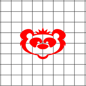 Fast Lane Graphix: Panda Face Sticker,White, stickers, decals, vinyl, custom, car, love, automotive, cheap, cool, Graphics, decal, nice