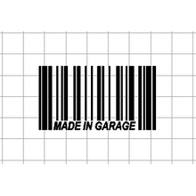 Fast Lane Graphix: Made In Garage Barcode Sticker,White, stickers, decals, vinyl, custom, car, love, automotive, cheap, cool, Graphics, decal, nice
