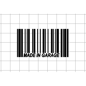 Fast Lane Graphix: Made In Garage Barcode Sticker,White, stickers, decals, vinyl, custom, car, love, automotive, cheap, cool, Graphics, decal, nice