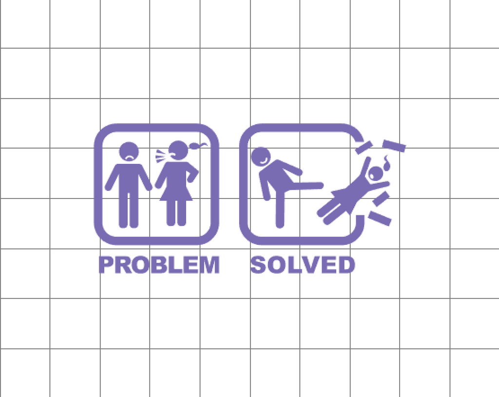 Problem Solved Girl Friend Sticker