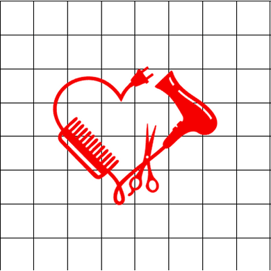 Fast Lane Graphix: Hairdresser Love Sticker,White, stickers, decals, vinyl, custom, car, love, automotive, cheap, cool, Graphics, decal, nice