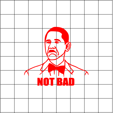 Fast Lane Graphix: Obama Not Bad Meme Sticker,White, stickers, decals, vinyl, custom, car, love, automotive, cheap, cool, Graphics, decal, nice