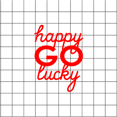 Fast Lane Graphix: Happy Go Lucky Sticker,White, stickers, decals, vinyl, custom, car, love, automotive, cheap, cool, Graphics, decal, nice
