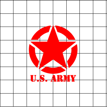 Fast Lane Graphix: U.S. Army Star Sticker,White, stickers, decals, vinyl, custom, car, love, automotive, cheap, cool, Graphics, decal, nice