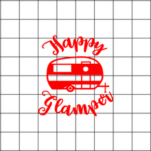 Fast Lane Graphix: Happy Glamper V2 Sticker,White, stickers, decals, vinyl, custom, car, love, automotive, cheap, cool, Graphics, decal, nice