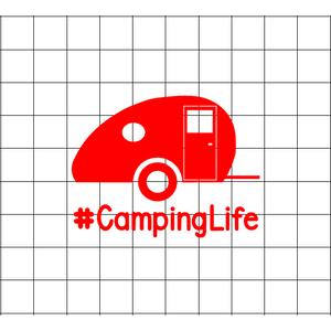 Fast Lane Graphix: #CampingLife Sticker,White, stickers, decals, vinyl, custom, car, love, automotive, cheap, cool, Graphics, decal, nice