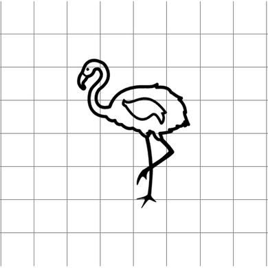 Fast Lane Graphix: Flamingo V2 Sticker,White, stickers, decals, vinyl, custom, car, love, automotive, cheap, cool, Graphics, decal, nice