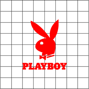 Fast Lane Graphix: Playboy Logo Sticker,Matte White, stickers, decals, vinyl, custom, car, love, automotive, cheap, cool, Graphics, decal, nice