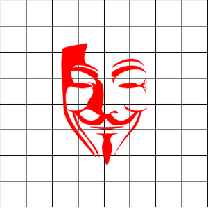 Fast Lane Graphix: V for Vendetta Face Sticker,White, stickers, decals, vinyl, custom, car, love, automotive, cheap, cool, Graphics, decal, nice