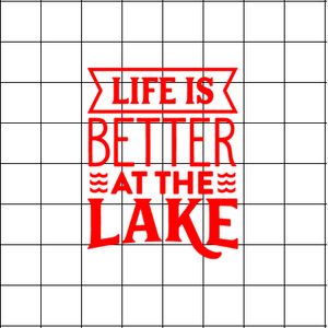 Fast Lane Graphix: Life Is Better At The Lake Sticker,White, stickers, decals, vinyl, custom, car, love, automotive, cheap, cool, Graphics, decal, nice
