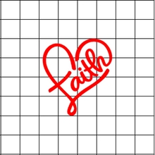 Fast Lane Graphix: Faith Heart V2 Sticker,Matte White, stickers, decals, vinyl, custom, car, love, automotive, cheap, cool, Graphics, decal, nice