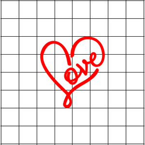 Fast Lane Graphix: Love Heart V6 Sticker,Matte White, stickers, decals, vinyl, custom, car, love, automotive, cheap, cool, Graphics, decal, nice