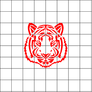 Fast Lane Graphix: Tribal Tiger Head Sticker,White, stickers, decals, vinyl, custom, car, love, automotive, cheap, cool, Graphics, decal, nice
