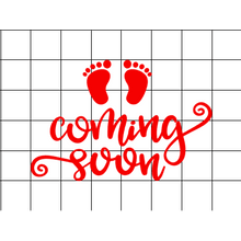 Fast Lane Graphix: Baby Coming Soon Sticker,White, stickers, decals, vinyl, custom, car, love, automotive, cheap, cool, Graphics, decal, nice