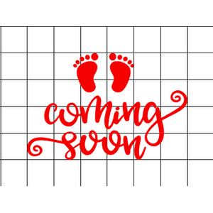 Fast Lane Graphix: Baby Coming Soon Sticker,White, stickers, decals, vinyl, custom, car, love, automotive, cheap, cool, Graphics, decal, nice
